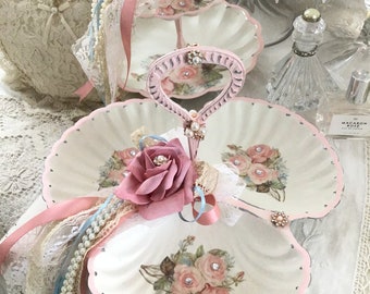 Shabby Pink Tray, Decorative Tray, Shabby pink rose decor, Pink Kitchen, Shabby Cottage Chic, Romantic Home decor, Fanny Pippin