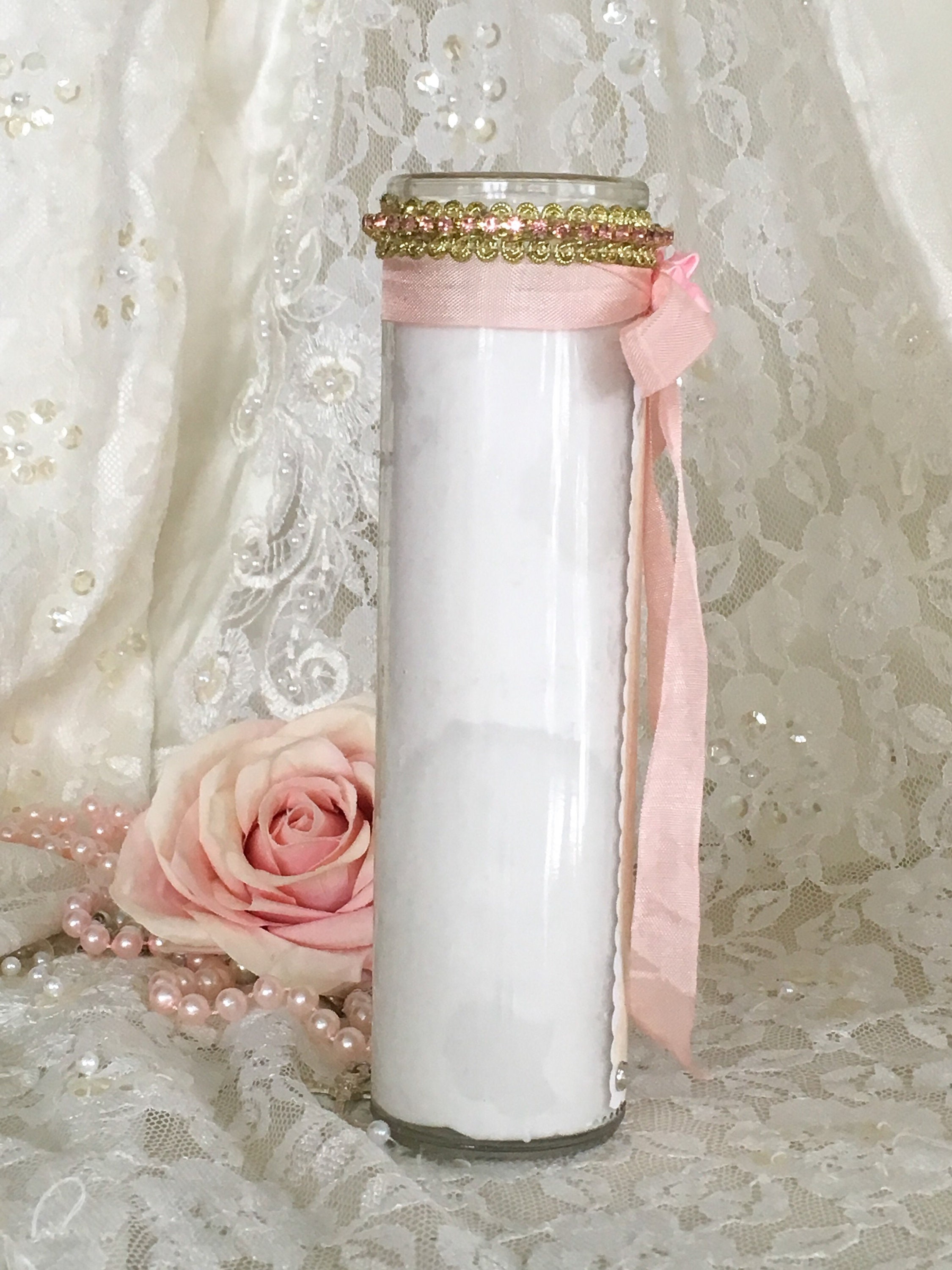 Shabby Virgin Mary Prayer Candle Madonna Religious candle Etsy