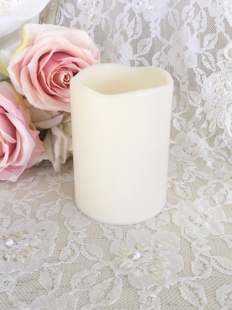 Shabby Pink Roses Flameless Candle Wax LED Candles Shabby Etsy
