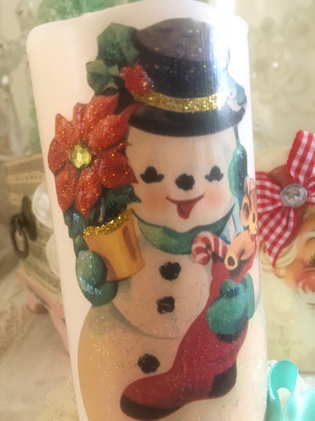 クリスマスハウス　ブリキ　キャンドル　スノーマン　アンティーク クリスマスハウス ブリキ キャンドル スノーマン アンティーク