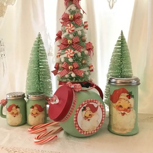 クリスマス  Holiday Heirlooms Santa Candy Vintage Christmas Lefton Santa Claus Cookie Jar, Mid Century