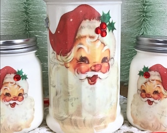 Vintage Santa Sugar Jar: Kitsch Christmas Kitchen Decor