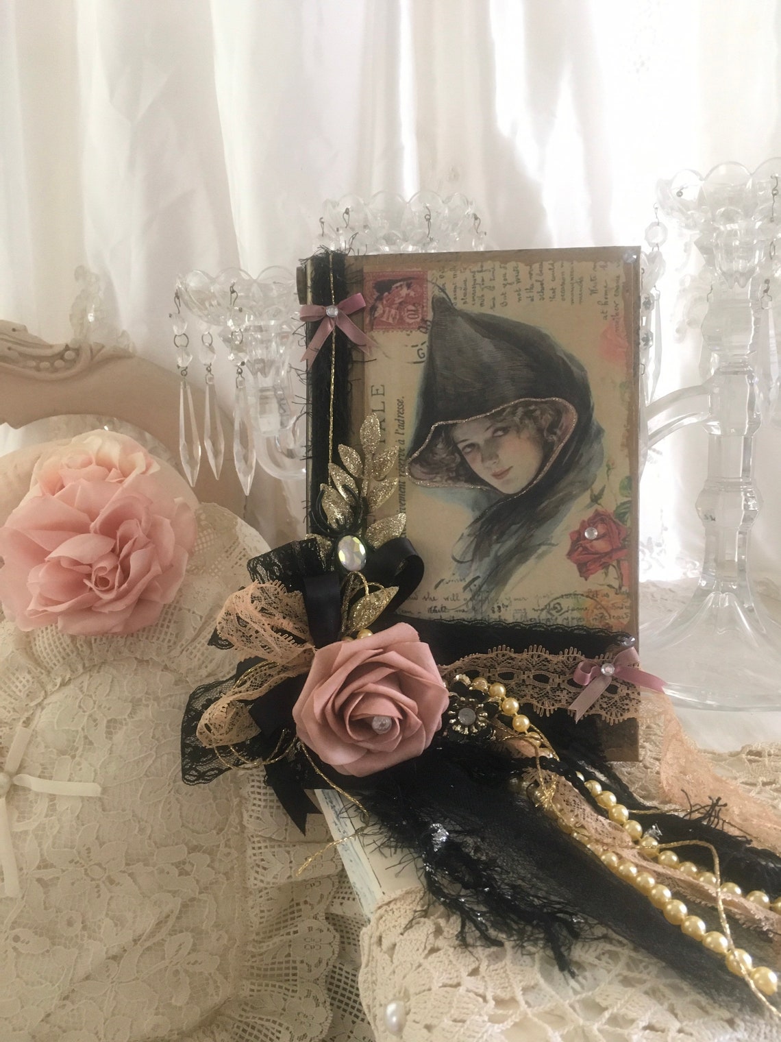 Halloween Shabby Victorian Witch Decor Elegant Gothic Glam - Etsy
