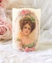 Shabby Flameless Candles with Victorian Lady Pink Roses Wax LED Candles Fall Decor Shabby Cottage Chic Romantic Lighting Fanny Pippin 