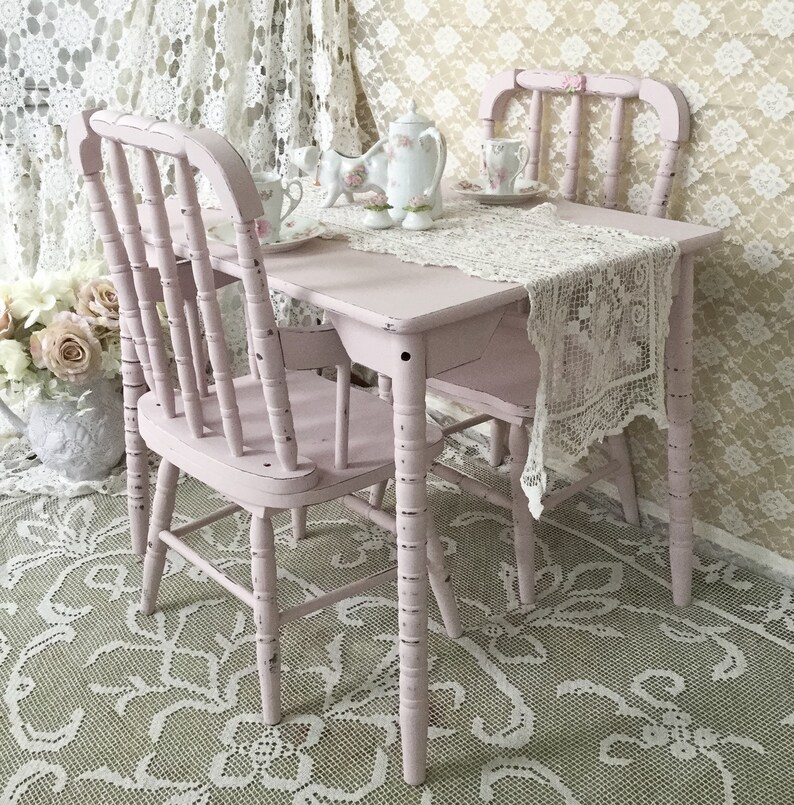 Shabby Jenny Lind Table and Chair setChild's vintage Etsy
