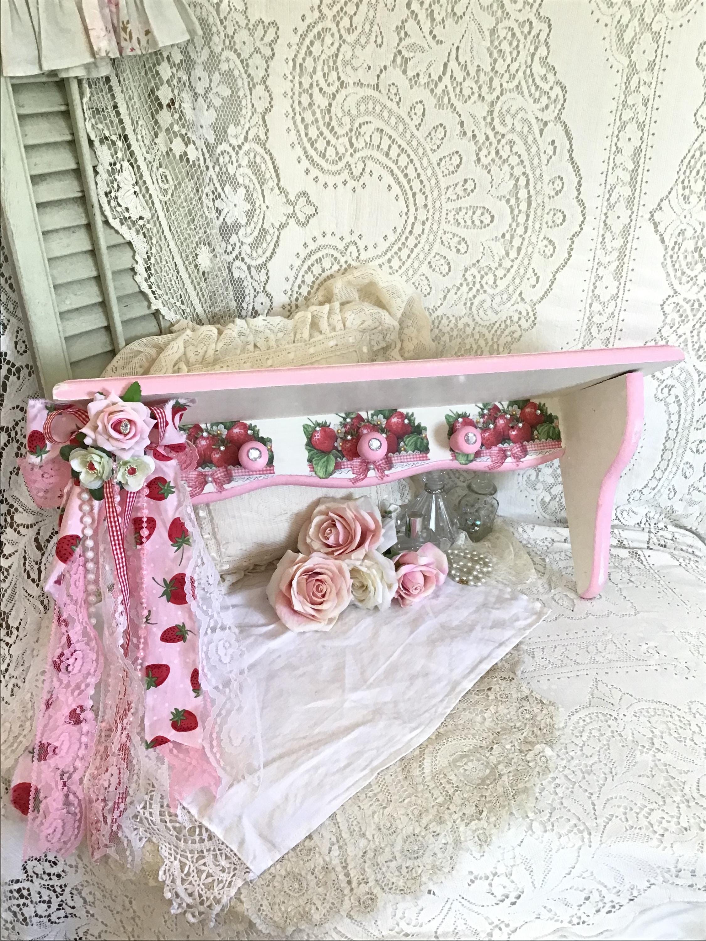 Vintage Pink Wall Shelf - Etsy