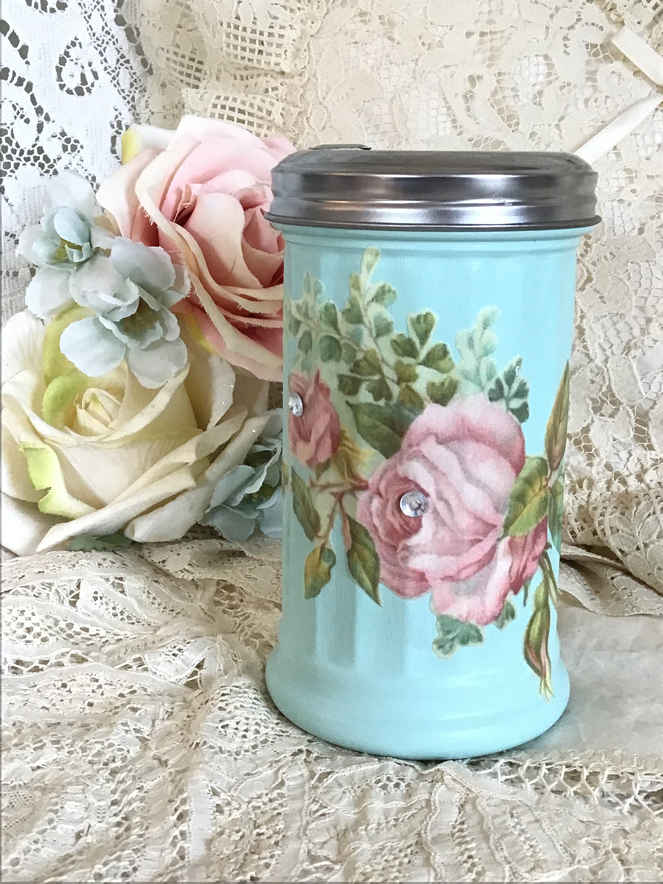Pink Glass Sugar Dispenser - Etsy