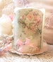 Shabby Pink Rose Flameless Candle, ivory Wax Candle, Shabby Pink Decor, Shabby Cottage Chic, Romantic Lighting, Fanny Pippin 