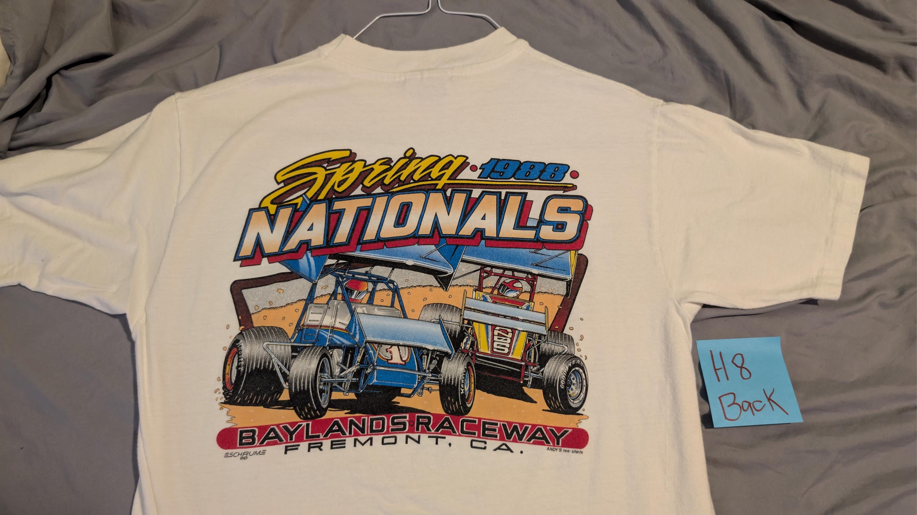 Cd R Raceway T Shirts Vintage 1988 Baylands Raceway T-shirt | Final Season Sprint Car Racing ...