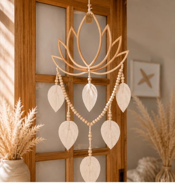 Lotus Sanctuary Dreamcatcher Wall Hanging