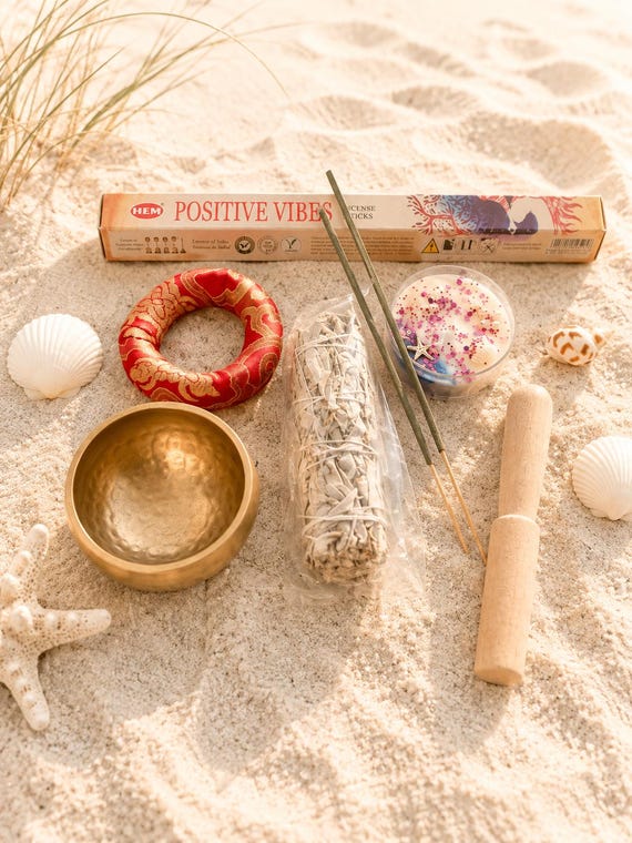 Sound Healing Ritual Set, Guided Sound Meditation & Self Care Kit, Relaxation Ritual, Mindfulness Gift, Mind Body Soul Wellness Set
