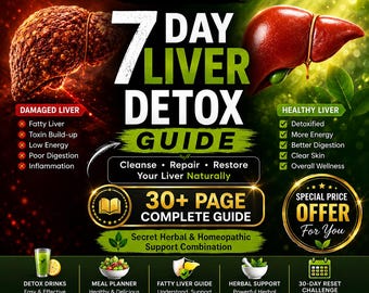 7 Day Liver Detox Guide PDF,Cleanse  Repair Restore Your Liver Naturally