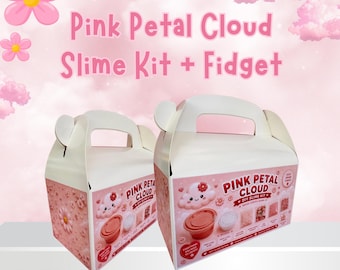 Pink Petal Cloud DIY Slime Kit | Soft Cloud Slime | Floral Pink Slime Kit with Charms & Add-Ins