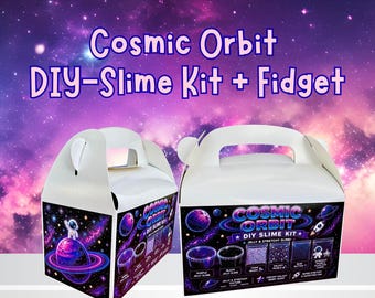 Cosmic Orbit DIY Slime Kit with Astronaut Fidget, Galaxy Jelly Slime Sensory Set