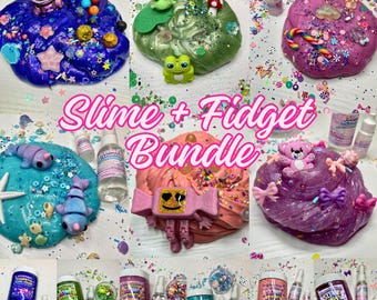 Fidget and Slime Toy Bundle | Sensory Play Kit, Slime Activator and Softener