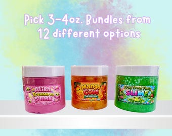 Handmade Slime Trio Set, Fluffy Butter Jelly Textures, Sensory Toy for Kids