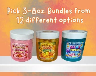 8oz Slime Trio Pack, Fluffy Butter Slime Kit, Sensory Toy with Surprise Fidget