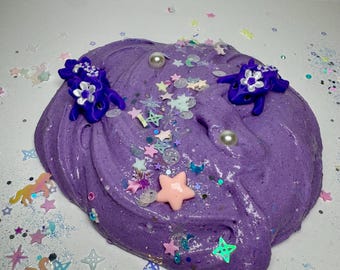 Dream Cloud Slime, Blueberry Grape Scented, Fluffy Crunchy Butter, Purple Dragon Fidget (8 oz)