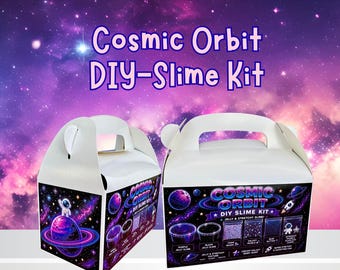 Cosmic Orbit DIY Slime Kit with 4” Astronaut Fidget, Galaxy Slime Set, Space Sensory Kit