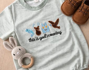 Coffret cadeau pour bébé God & Country. Coffret cadeau pour bébé garçon God's Country | Hochet lapin avec mocassins marron | Fête prénatale. Coffret Cowboy Texas pour bébé