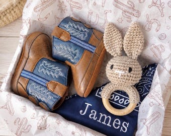 Western newborn baby Cowboy Boots. Cowboy baby shower gift. Custom baby boy gift. Cowboy baby blanket. Baby cowboy hat. Western baby gift