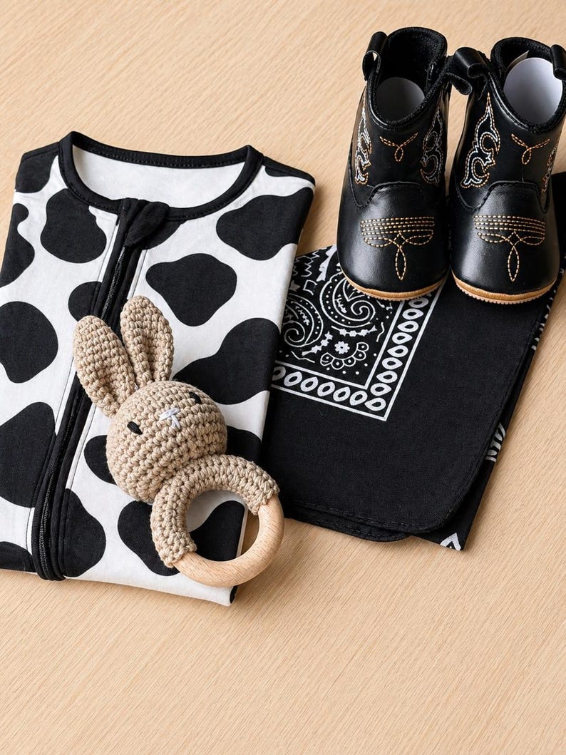 Western Texas baby Cowboy Boots giftset. Cowboy baby shower giftset. Cowboy themed baby giftset. Baby cowboy hat. Baby boy cowboy boots gift. western themed nursery gift and decor. Country loving newborn baby gift. baby first rodeo. botas de vaquero. black baby cowboy boots