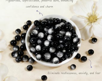 Faux Cat Eye Resin Loose Beads, DIY Handmade Bracelet Craft Beads for Jewelry Making