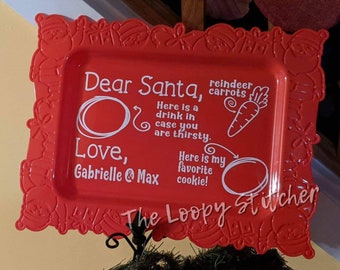 Santa Cookie Christmas Tray