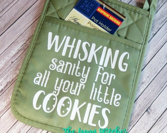 Christmas Pot Holder Whisking Your Sanity for all your little Cookies