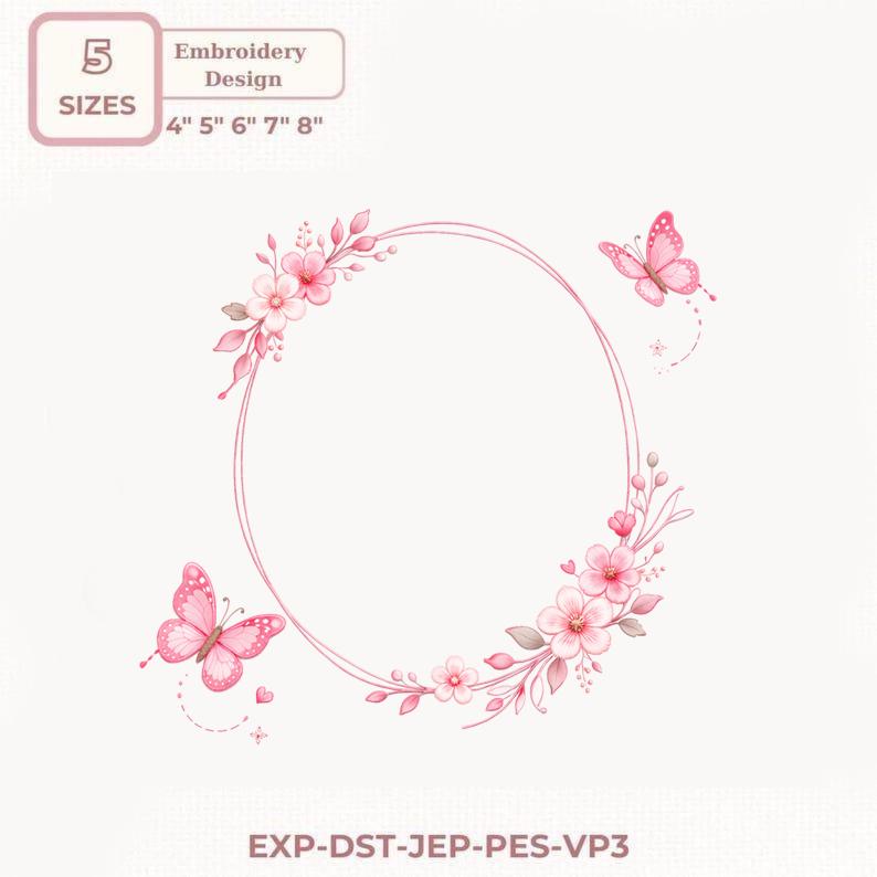 Oval Floral Border Design
