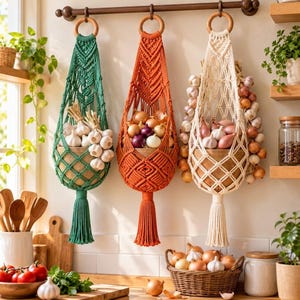 Macrame Wall Hanging Organizer Pattern, Hanging Storage Basket PDF, Boho Wall Pocket, Plant Holder & Entryway Organizer, DIY Macrame Pattern