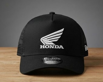 Classic Honda Wing Logo Embroidered Trucker Hat