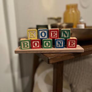 Custom Vintage Letter Block Baby Name Plate