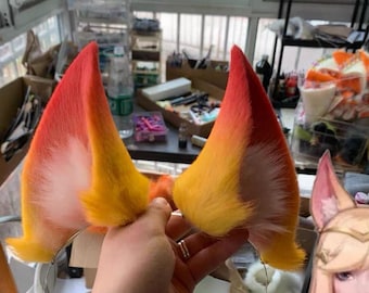 Hand-Sewn Fox Ears Headband Cosplay Kit Ahri