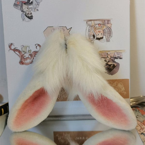 Hand-Sewn Lop Rabbit Ears and Tail Cosplay Kit
