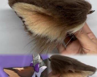 Hand-Sewn Cow Ears Hairclips Cosplay Kit