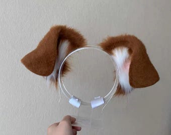 Hand-Sewn Floppy Dog Ears and Tail Set, Cosplay Dog Animal, Halloween