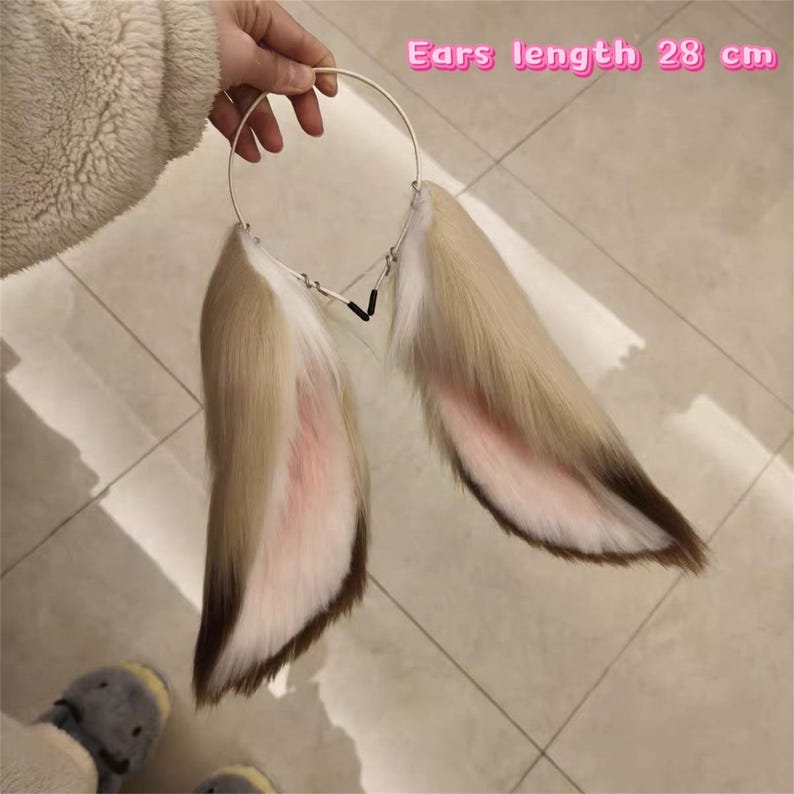 Hand-sewn Lop Rabbit Ears and Tail Cosplay Kit - Etsy
