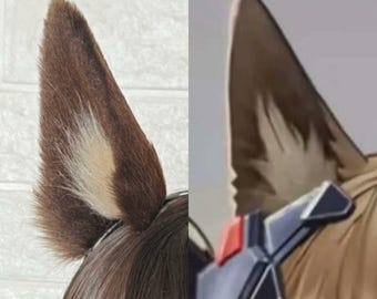 Hand-Sewn Horse Ears and Tail Cosplay Angelina/Zeruerta  Goldenglow Kit