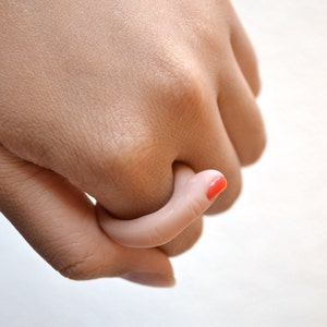 Finger Ring with Nail Polish image 3