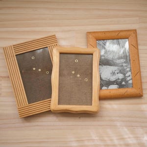 Marcos de fotos de madera vintage de mediados de siglo (se venden por separado), marcos de fotos de madera de 4 x 6 pulgadas, decoración rústica.