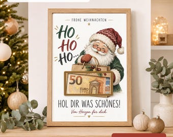 Utskrivbart julpresentkort med pengar | Skaffa något fint | Julkort | Pengahållare PDF A3 A4 A5