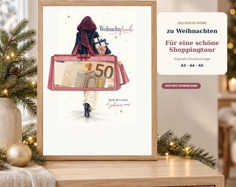 Present till fru, flickvän och shoppingdrottning | Födelsedagspengar-presentshopping PDF | Utskrivbar i sista minuten