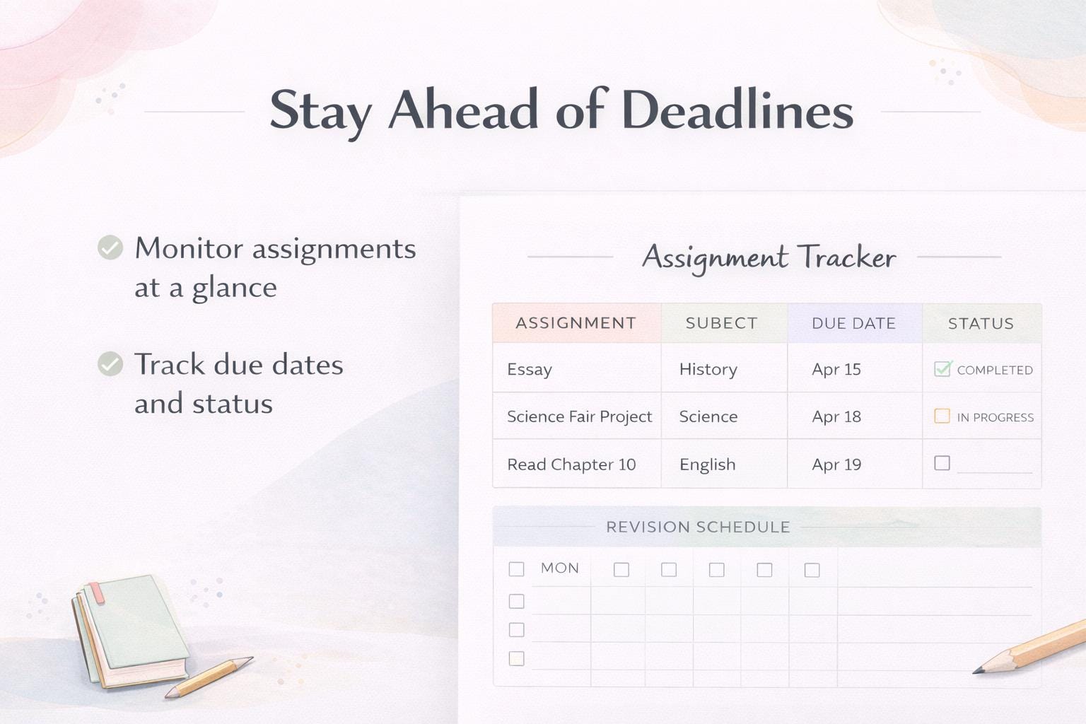 Ultimate Study Planner Printable | Academic Planner PDF | High School ...