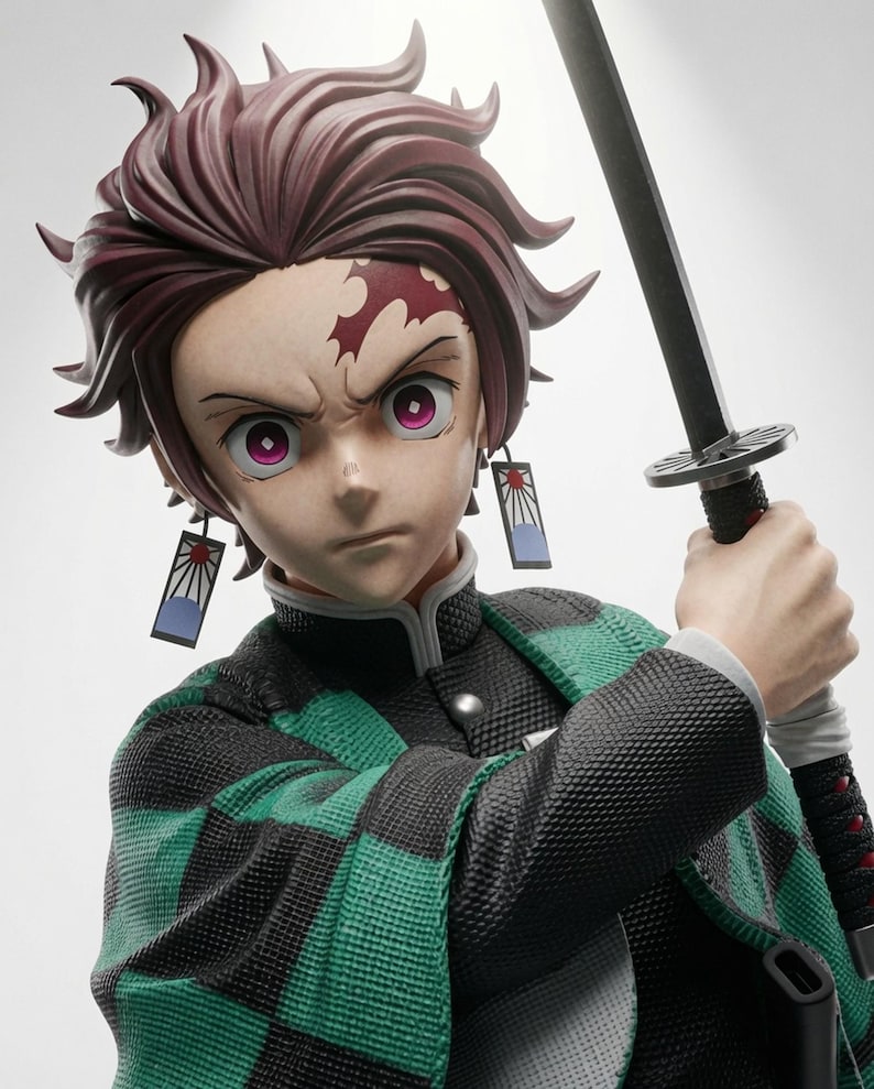 Tanjiro Demon Slayer 3D STL File, Anime Figurine for 3D Printing - Etsy UK