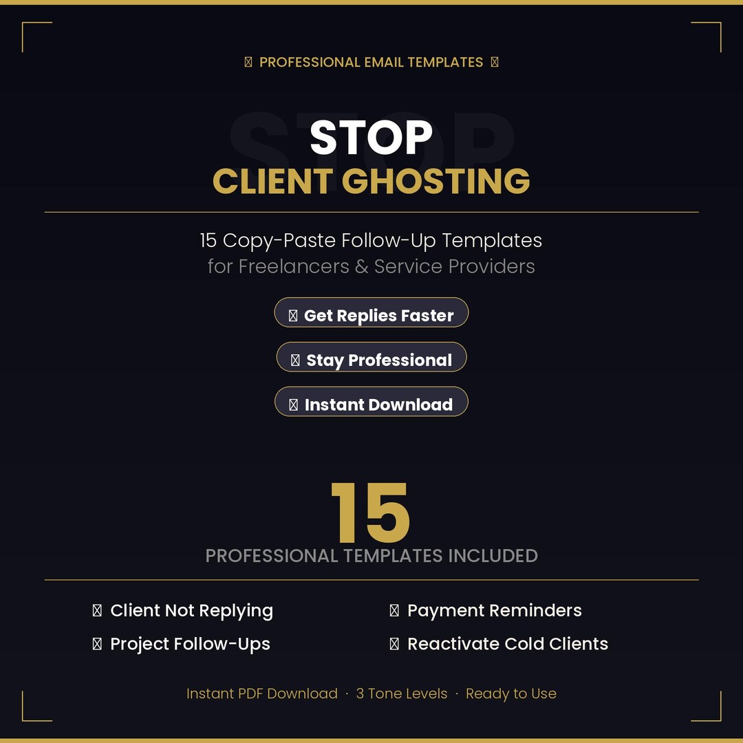 Client Not Responding Templates | Follow up Email Script | Stop Client ...