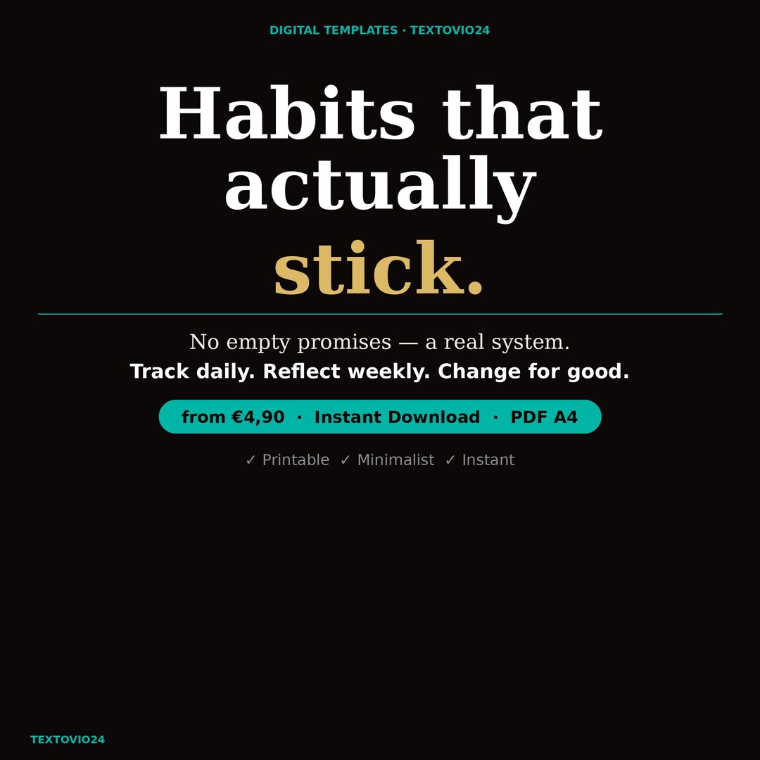 Habit Tracker PDF Printable | 3 Habit Tracker Variants Weekly Planner ...