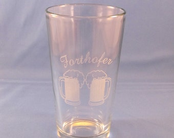 Personalized Pint Glass Custom Laser Engraved Great Gift for Dad Groomsman Best Man Best Friend