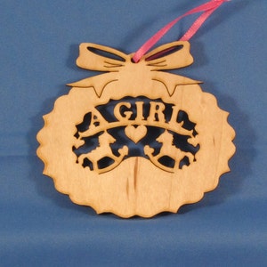 Christmas Ornament - Baby's First Christmas - A Girl, Personalized