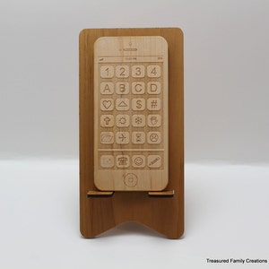 Personalized Phone Toy Wooden Smart Phone food grade finish image 3